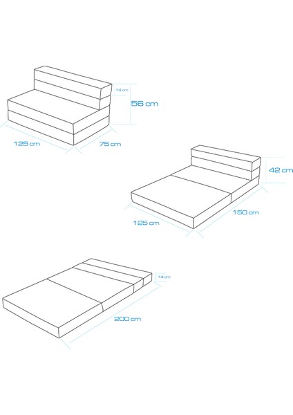 Valeria Katlanır Yatak Olabilen Koltuk