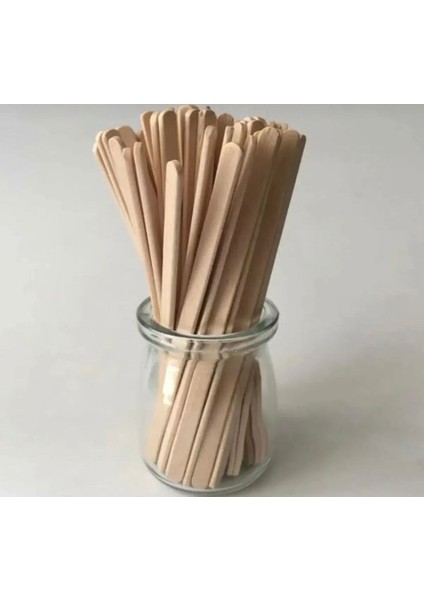 Tahta Karıştıcı 100'LÜ 1 Paket Çay Kahve Karıştırıcı
