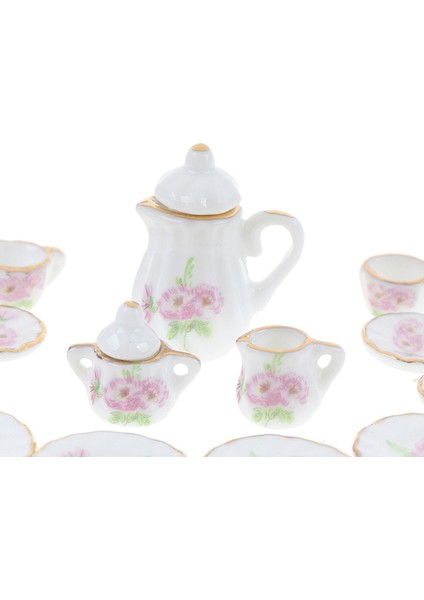 1:12 Minyatür 15 Adet Porselen Çay Bardağı Seti Chintz Çiçek Sofra Mutfak (Yurt Dışından) fırsatları
