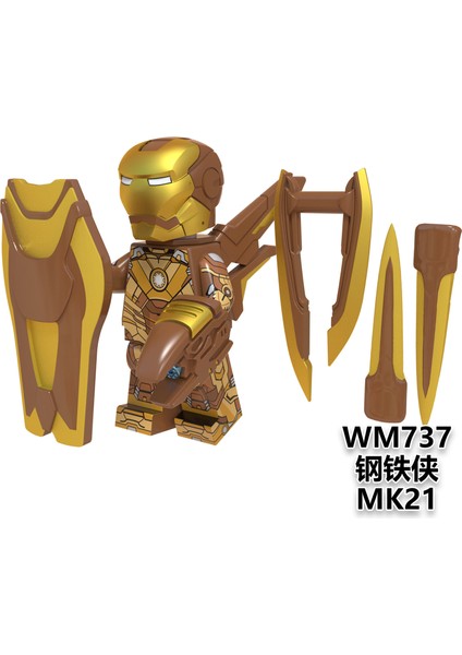 Tek Satış Marvel Yapı Taşları Biber Demir Adam MK50 MK36 MK27 MK30 MK31 MK21 MK42 Eğitici Tuğla Oyuncak Inşaat Blokları Çocuklar Için WM6065 (Yurt Dışından)