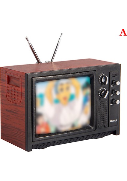 Dollhouse Minyatür Süsler Mini Retro Tv Oyuncak Süsleri (Yurt Dışından)