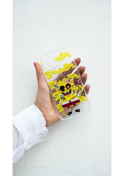 Becaseof Iphone Uyumlu Spongebob Tasarımlı Şeffaf Kılıf