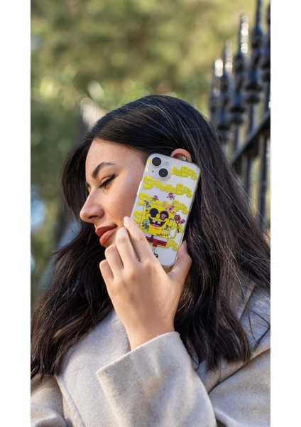 Becaseof Iphone Uyumlu Spongebob Tasarımlı Şeffaf Kılıf