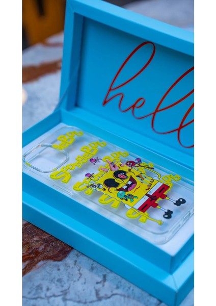 Becaseof Iphone Uyumlu Spongebob Tasarımlı Şeffaf Kılıf