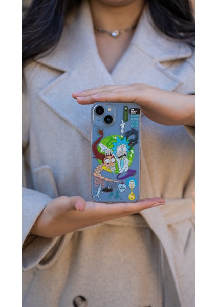 Becaseof Iphone Uyumlu Rick And Morty Tasarımlı Şeffaf Kılıf