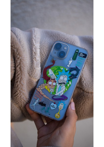 Becaseof Iphone Uyumlu Rick And Morty Tasarımlı Şeffaf Kılıf