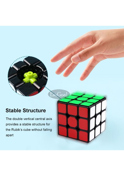 Esogoal Sihirli Küp Zeka Oyunları 3X3X3 Rekabet Hızı Küp Eğitici Oyuncaklar ve Hobiler Rubik Sihirli Küp Oyuncaklar Zeka Oyunu Bulmaca Eğitici Oyuncaklar Küp Oyuncaklar (Yurt Dışından) modelleri