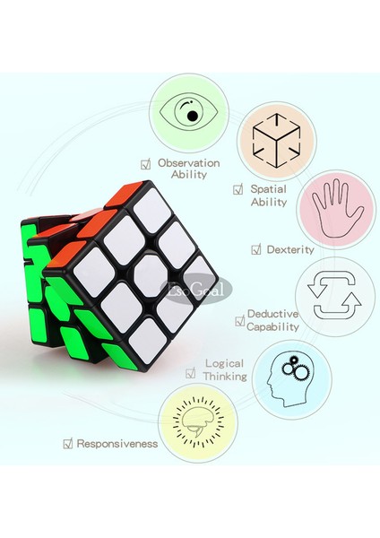 Esogoal Sihirli Küp Zeka Oyunları 3X3X3 Rekabet Hızı Küp Eğitici Oyuncaklar ve Hobiler Rubik Sihirli Küp Oyuncaklar Zeka Oyunu Bulmaca Eğitici Oyuncaklar Küp Oyuncaklar (Yurt Dışından) indirimleri