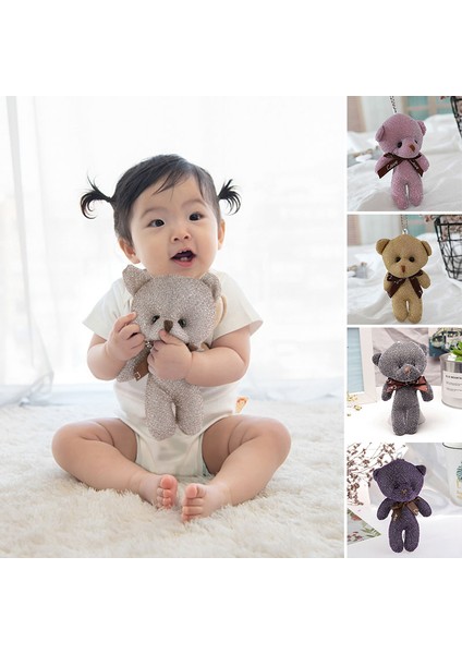 Denoswım 13 cm Mini Sevimli Peluş Oyuncak Ayı Bebek Tavşan Tavşan Doldurulmuş Oyuncaklar Anak Patung Mainan Kecil Comel Bebek Çocuk Oyuncak Mini Doğum Günü Hediyesi (Yurt Dışından)