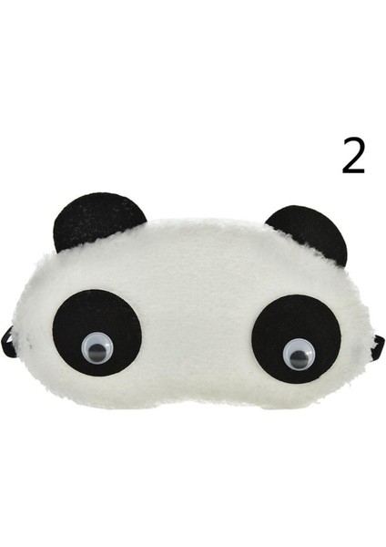 Sevimli Yüz Beyaz Panda Göz Maskesi Uyku Pamuk Gözlük Göz Maskesi Uyku Maskesi Göz Kapağı 3 Stiller Genel 2 (Genel 2) (Yurt Dışından)