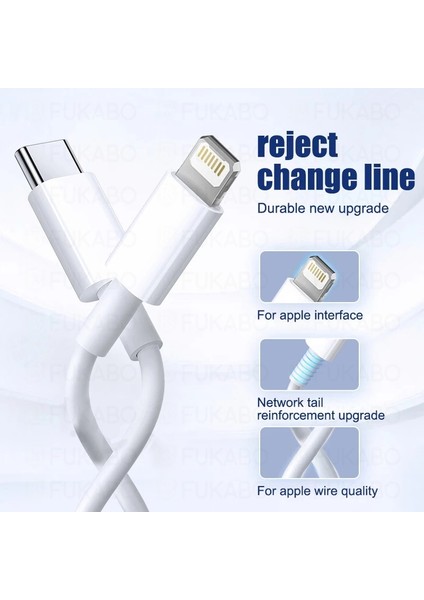 Orijinal Pd 20W USB C Kablosu Hızlı Şarj iPhone 11 12 13 14 Pro Max Mini Şarj Aleti Kablosu Xr Xs Se 2020 USB Tipi C Şarj Hattı (Yurt Dışından)