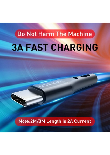 3A Mikro Tip C Veri Sync USB Hızlı Şarj Kablosu Android Tip-C Arayüzü Huawei Xiaomi Cep Telefonu Evrensel Şarj Kablosu (Yurt Dışından)