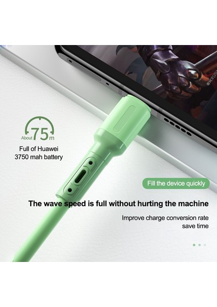 Hızlı Şarj Kablosu C Tipi USB C Tipi Sıvı Yumuşak Silikon Veri Kablosu Xiaomi Huawei Için 1/1.5/2m Cep Telefonu USB C Şarj Kablosu (Yurt Dışından)