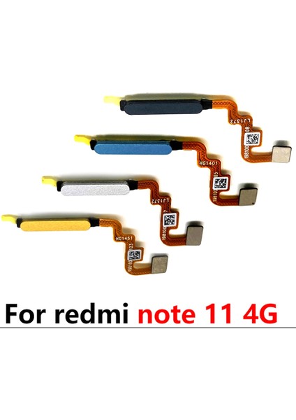 Dokunmatik Kimlik Parmak Izi Sensörü Tarayıcı Ev Dönüş Anahtarı Menü Düğmesi Flex Kablo Xiaomi Redmi Için Not 9s 9 Pro 11 4g (Yurt Dışından)