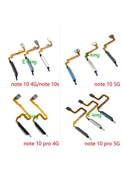 Xiaomi Redmi Için Not 10 10S Pro 4g 5g Ana Düğme Parmak Izi Menüsü Dönüş Anahtar Sensörü Flex Kablo (Yurt Dışından)
