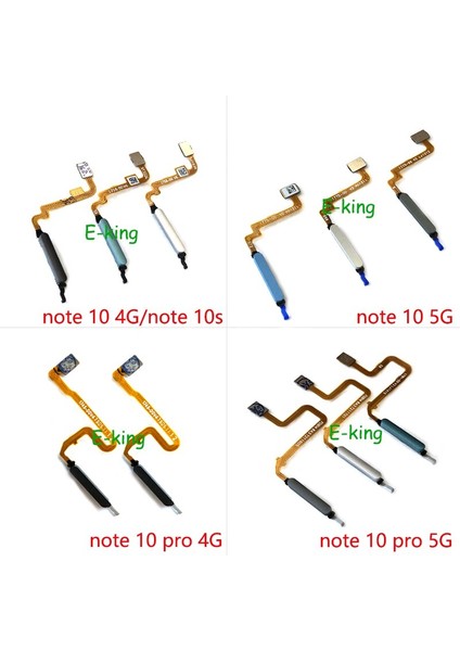 Xiaomi Redmi Için Not 10 10S Pro 4g 5g Ana Düğme Parmak Izi Menüsü Dönüş Anahtar Sensörü Flex Kablo (Yurt Dışından)