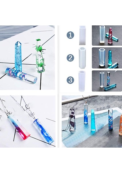 Adet Silikon Epoksi Reçine Döküm Sanatı Kalıpları Dahil Yuvarlak, Kare, Küre, Kolye, Bardak Altlığı Dıy Takı Için, Saksı (Yurt Dışından)
