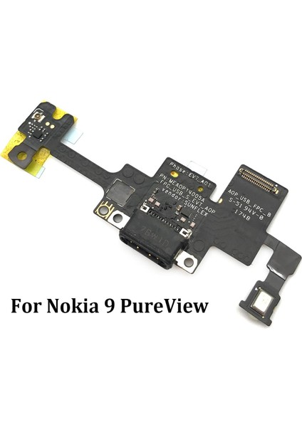 Dock Konnektörü Mikro USB Şarj Aleti Şarj Portu Flex Kablo Kurulu Nokia 9 Için Mikrofon ile Pureview Yedek Parçalar (Yurt Dışından)