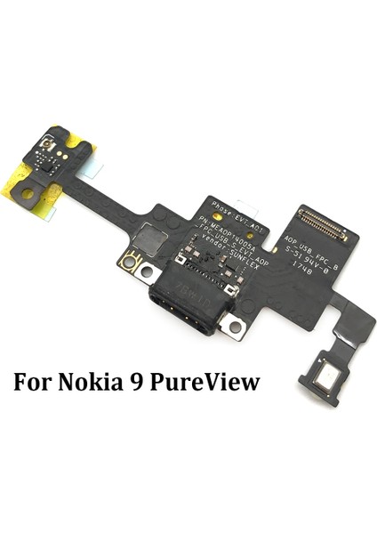 Dock Konnektörü Mikro USB Şarj Aleti Şarj Portu Flex Kablo Kurulu Nokia 9 Için Mikrofon ile Pureview Yedek Parçalar (Yurt Dışından)