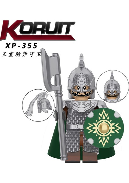 Tek Satış Lord Rohan Savaşçı Kask Kalkan Zırh Ortaçağ Şövalye Aksesuarları Rakamlar Yapı Taşları Çocuk Oyuncakları KT1046 (Yurt Dışından)