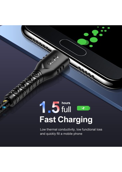 USB Kablosu 3m 2m 1m Hızlı Şarj USB Tipi C Kablosu Samsung Şarj Cihazı Veri Şarjı Mikro USB Kablosu Huawei Xiaomi Için Cep Telefonu (Yurt Dışından)