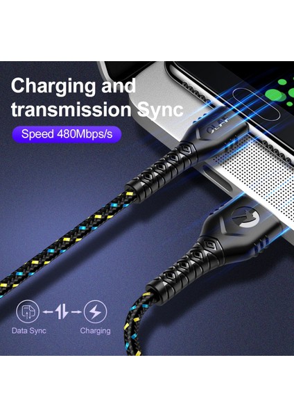 USB Kablosu 3m 2m 1m Hızlı Şarj USB Tipi C Kablosu Samsung Şarj Cihazı Veri Şarjı Mikro USB Kablosu Huawei Xiaomi Için Cep Telefonu (Yurt Dışından)