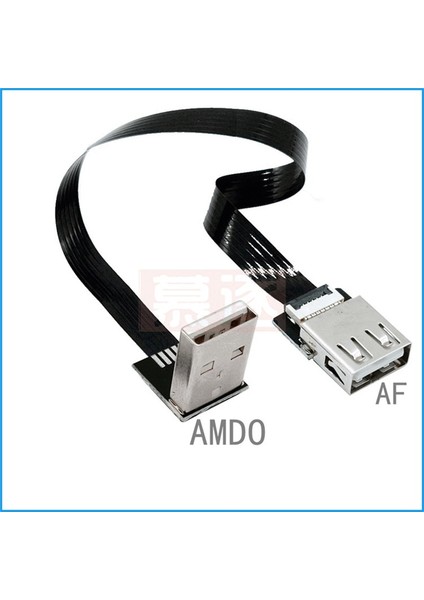 Fpc Esnek Düz USB 2.0 Yukarı Aşağı Sol Sağ 90 Derece Açı Erkek Kadın Uzatma Kablosu Monitör Fare 0.05 M-1 M (Yurt Dışından)