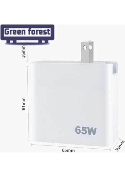 Yeşil Orman Cep Telefonu Adaptörü Katlanabilir Fiş Kararlı Çıkış Pd ve QC3.018W Telefon Adaptörü (Yurt Dışından)