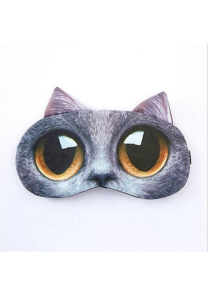 Sevimli Kedi Uyku Maskesi Doğal Uyku Göz Maskesi Siperliği Kapak Gölge Göz Bandı Kadın Erkek Yumuşak Taşınabilir Seyahat Eyepatch2（2） (Yurt Dışından)