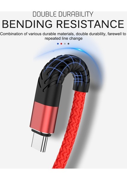 USB C Tipi Kablo Veri Şarj Cihazı Samsung A50 A51 Huawei Xiaomi Redmi Not 8 Hızlı Şarj Uzun Tel 2 M 3 M Cep Telefonu Kablosu Usbc (Yurt Dışından) modelleri