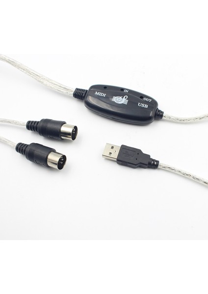 Usb'den Mıdı'ye Arayüz Kablosu Adaptörü Midi Çıkışı Müzik Klavyesi Piyanodan Pc'ye (Yurt Dışından)