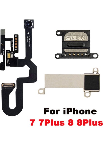 Yüz Ön Kamera Sensörlü Yakınlık Işığı Flex Kablo + Braket Tutuculu Kulaklık iPhone 7g 7 Artı 8 8 Artı (Yurt Dışından)