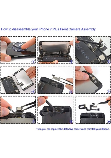Yüz Ön Kamera Sensörlü Yakınlık Işığı Flex Kablo + Braket Tutuculu Kulaklık iPhone 7g 7 Artı 8 8 Artı (Yurt Dışından) indirimleri