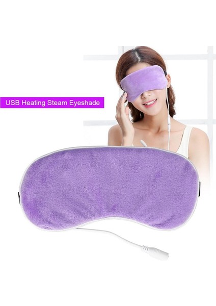 Usb Isıtma Buhar Siperliği Lavanta Göz Maskesi Göz Bandı Göz Masajı Uyku Seyahat Göz Gölge Maskesi (Mor) (Yurt Dışından)
