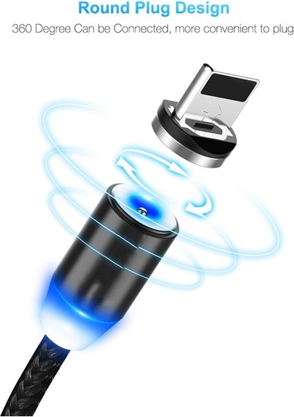 Manyetik USB Kablosu iPhone 11 Xs Rx 8 7 6 S 12 Pro 5 5s Se Samsung Tip C Hızlı Şarj Şarj Cihazı Veri Kablosu Cep Telefonu Kablosu (Yurt Dışından) modelleri