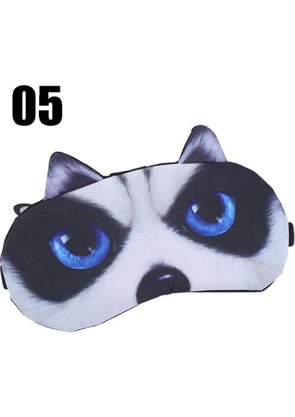 Sevimli Kedi Uyku Maskesi Doğal Uyku Göz Maskesi Taşınabilir Seyahat Eyepatch5（5） (Yurt Dışından)