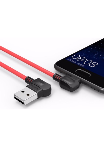 Orıco USB Tip C Telefonlar Için Sağ Açılı Bükme USB Şarj Kablosu Samsung Galaxy S8 Not 8, Oneplus 2, Xiaomi 4c Için Usb-C (Yurt Dışından)