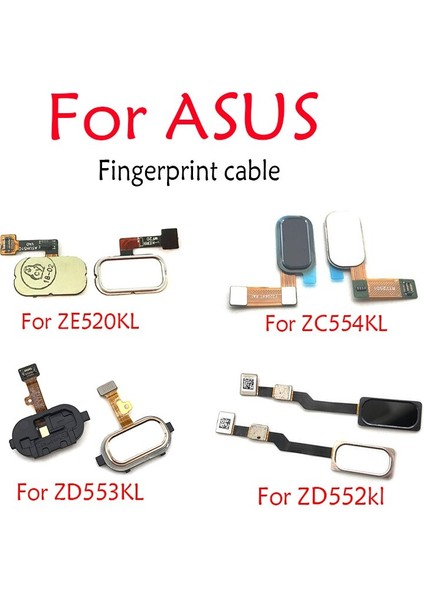 Parmak Izi Sensörü Ev Dönüş Anahtarı Menü Düğmesi Şerit Kablo Asus Için Kablo ZE620KL ZC554KL ZE520KL ZD553KL ZD552KL ZE554KL (Yurt Dışından)