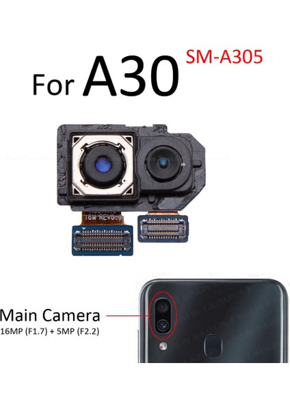 Ön Arka Arka Ana Selfie Bakan Kamera Kablosu Kablosu Samsung Galaxy A30 A40 A50 A60 A70 A80 A90 5g Büyük Küçük Modül Şerit (Yurt Dışından)