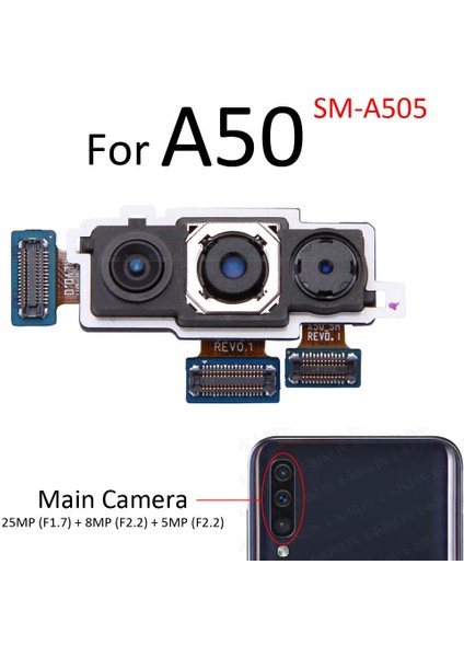 Ön Arka Arka Ana Selfie Bakan Kamera Kablosu Kablosu Samsung Galaxy A30 A40 A50 A60 A70 A80 A90 5g Büyük Küçük Modül Şerit (Yurt Dışından)