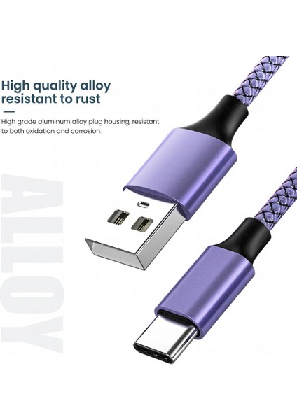 1.3m 4ın1 USB Kablosu iPhone 14 Pro Max Şarj Cihazı 3ın1 Mikro/tip C/8pin Kablo 3A Hızlı Şarj Kablosu Huawei Samsung Xiaomi Için (Yurt Dışından)