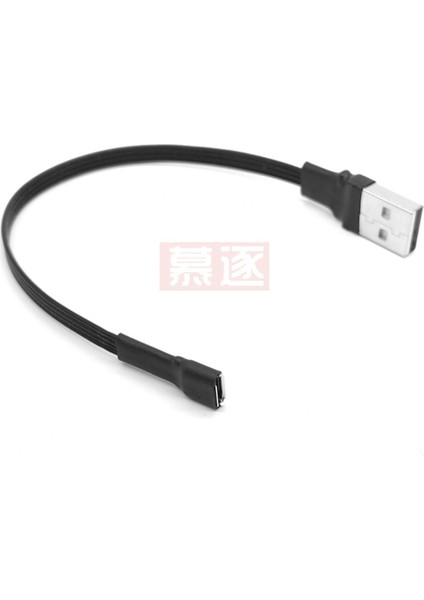 Süper Düz Esnek Yukarı Aşağı Sol Sağ Açılı 90 Derece USB Mikro USB Erkek USB Erkek Veri Şarj Bağlantı Kablosu (Yurt Dışından)