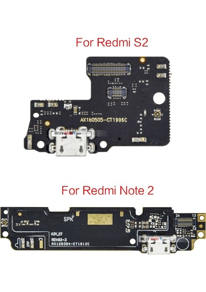 Adet Şarj Portu Alt Kurulu Flex Kablo Xiaomi Redmi Için Not 2 S2 USB Şarj Aleti Yuva Konnektörü Yedek Parçalar (Yurt Dışından)