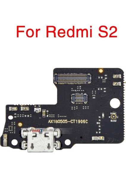 Adet Şarj Portu Alt Kurulu Flex Kablo Xiaomi Redmi Için Not 2 S2 USB Şarj Aleti Yuva Konnektörü Yedek Parçalar (Yurt Dışından)