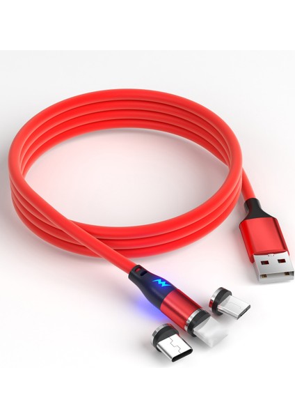 3A Manyetik Sıvı Silikon Şarj Kablosu Hızlı Şarj USB C Tipi Kablo Cep Telefonu Kablosu Tel Veri Iletimi ile Xiaomi Için (Yurt Dışından)