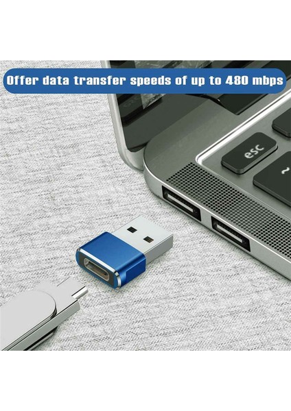 4'lü Paket USB C Dişi - USB Erkek Adaptör, Tip C - Şarj Aleti, Mavi (Yurt Dışından) fırsatları