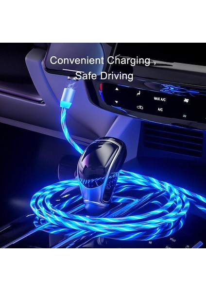 Akan Işık Manyetik Kablo Mikro USB Tip C 8pin LED Işıklı Aydınlatma Telefon Kablosu Şarj Kablosu Iphone Lg Xiaomi Samaung (Yurt Dışından) modelleri