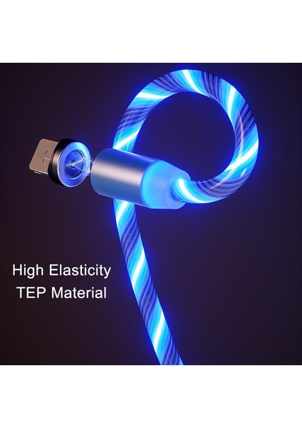 Akan Işık Manyetik Kablo Mikro USB Tip C 8pin LED Işıklı Aydınlatma Telefon Kablosu Şarj Kablosu Iphone Lg Xiaomi Samaung (Yurt Dışından) indirimleri