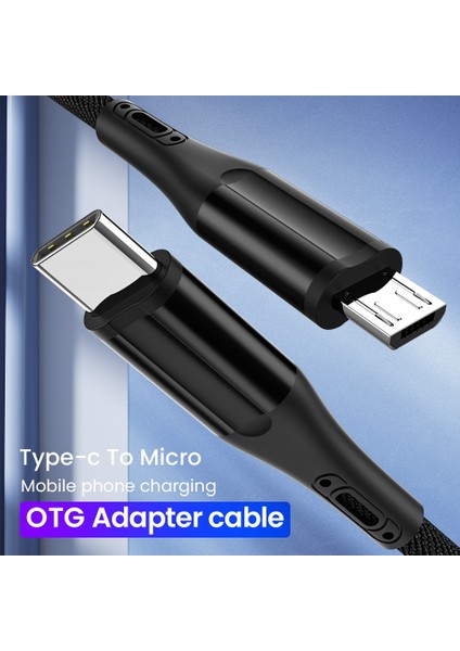 Tip C Mikro USB Kablosu Hızlı Şarj USB Tip-C Adaptörü Samsung Huawei MacBook Pro Otg Cep Telefonu Mikro USB Kablosu (Yurt Dışından)