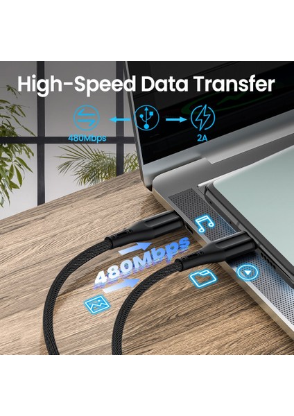 Tip C Mikro USB Kablosu Hızlı Şarj USB Tip-C Adaptörü Samsung Huawei MacBook Pro Otg Cep Telefonu Mikro USB Kablosu (Yurt Dışından)